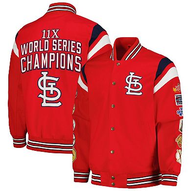 Men's G-III Sports by Carl Banks Red St. Louis Cardinals Quick Full-Snap Varsity Jacket