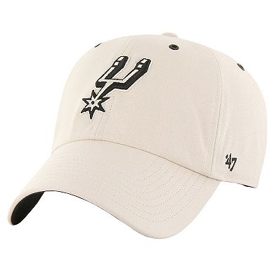 Men's '47 Cream San Antonio Spurs Lunar Clean Up Adjustable Hat