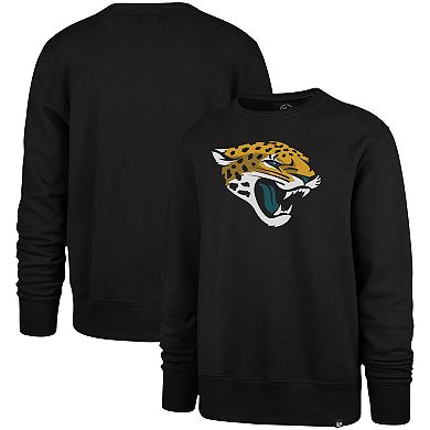 Men's '47 Black Jacksonville Jaguars Imprint Headline Logo Pullover Sweatshirt