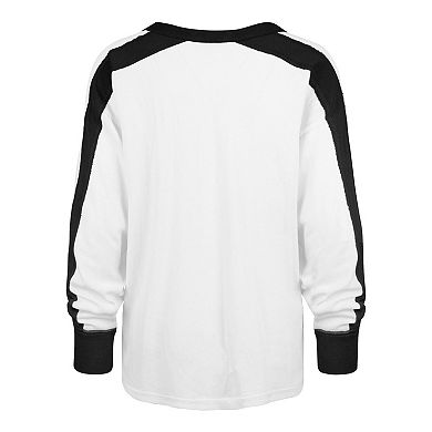 Women's '47 White Baltimore Orioles Plus Size Caribou Raglan Long Sleeve T-Shirt
