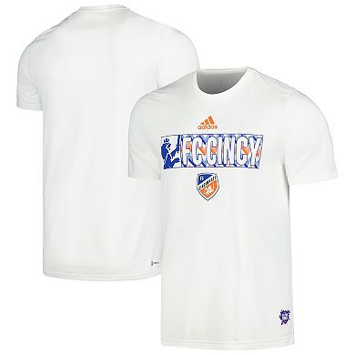 Men's adidas White FC Cincinnati 2024 Jersey Hook AEROREADY T-Shirt