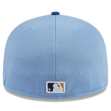 Men's New Era  Light Blue Milwaukee Brewers 2024 Batting Practice 59FIFTY Fitted Hat
