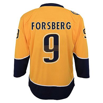 Youth Filip Forsberg Gold Nashville Predators Home Replica Player Jersey