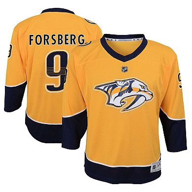 Youth Filip Forsberg Gold Nashville Predators Home Replica Player Jersey