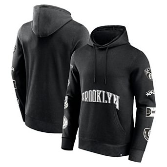 Men's Fanatics Branded Black Brooklyn Nets Home Court Pullover Hoodie