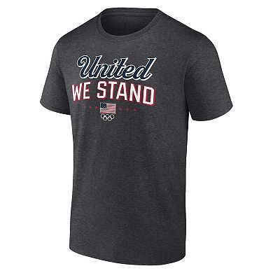 Men's Fanatics Heather Charcoal Team USA Victory T-Shirt