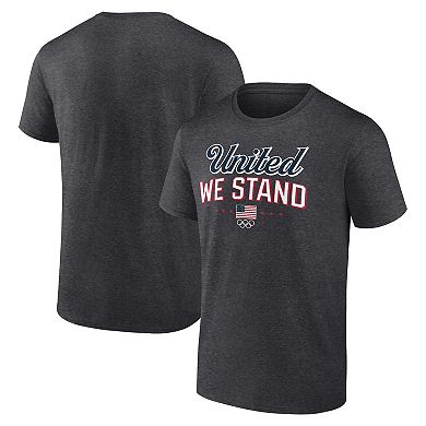 Men's Fanatics Heather Charcoal Team USA Victory T-Shirt