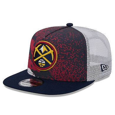 Men's New Era Navy Denver Nuggets Court Sport Speckle 9FIFTY Snapback Hat