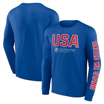 Men's Fanatics Branded Royal Team USA Strive For Gold Long Sleeve T-Shirt