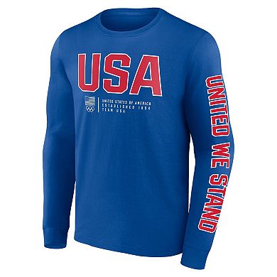 Men's Fanatics Branded Royal Team USA Strive For Gold Long Sleeve T-Shirt