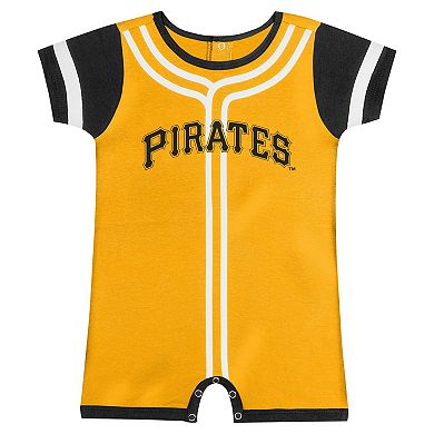 Newborn & Infant Fanatics Branded Gold Pittsburgh Pirates Fast Pitch Romper