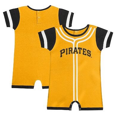 Newborn & Infant Fanatics Branded Gold Pittsburgh Pirates Fast Pitch Romper