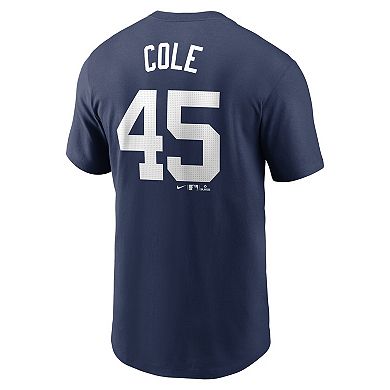Men's Nike Gerrit Cole Navy New York Yankees Fuse Name & Number T-Shirt