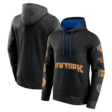 Men's Fanatics Branded Black New York Knicks Home Court Pullover Hoodie