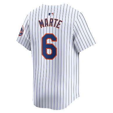Men's Nike Starling Marte White New York Mets Home Limited Player Jersey