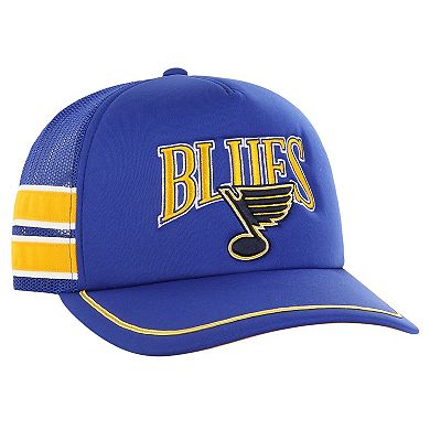 Men's '47 Blue St. Louis Blues Sideband Stripes Trucker Snapback Hat