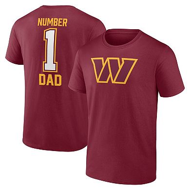 Men's Fanatics Branded Burgundy Washington Commanders Father's Day T-Shirt