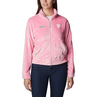 Women's Columbia Pink Pittsburgh Penguins Fire Side Full-Zip Jacket