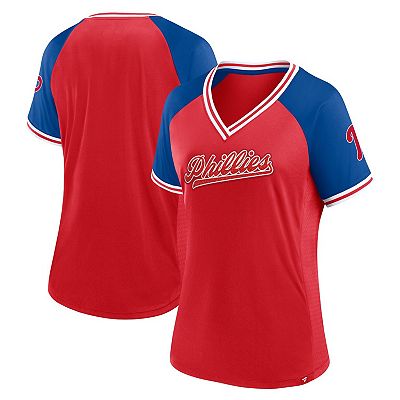 売れ筋商品|||カールバンクス カットソー トップス レディース Women'sWhite/Red Philadelphia Phillies Ball Park Raglan V-Neck T-Shirt White, Red Women's Philadelphia Phillies G-III 4Her by Carl Banks Red