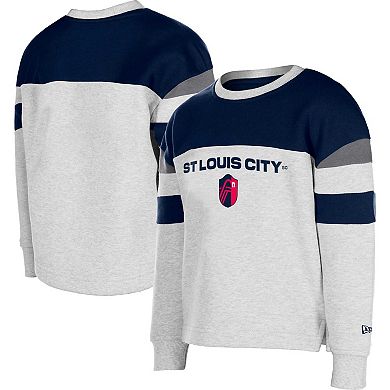 Girls Youth 5th & Ocean by New Era Gray St. Louis City SC Pullover Sweatshirt