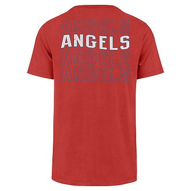 Men's '47 Red Los Angeles Angels Hang Back Franklin T-Shirt