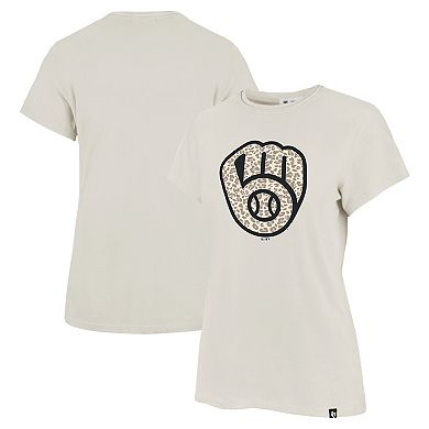 Women's '47 Oatmeal Milwaukee Brewers Imprint Frankie T-Shirt