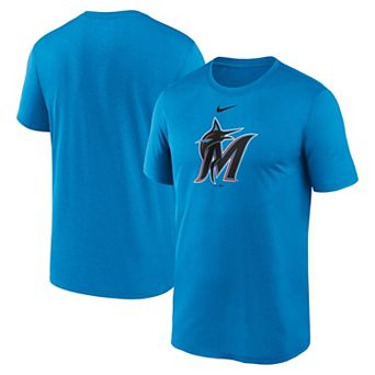 Men's Nike Blue Miami Marlins Legend Fuse Large Logo Performance T-Shirt