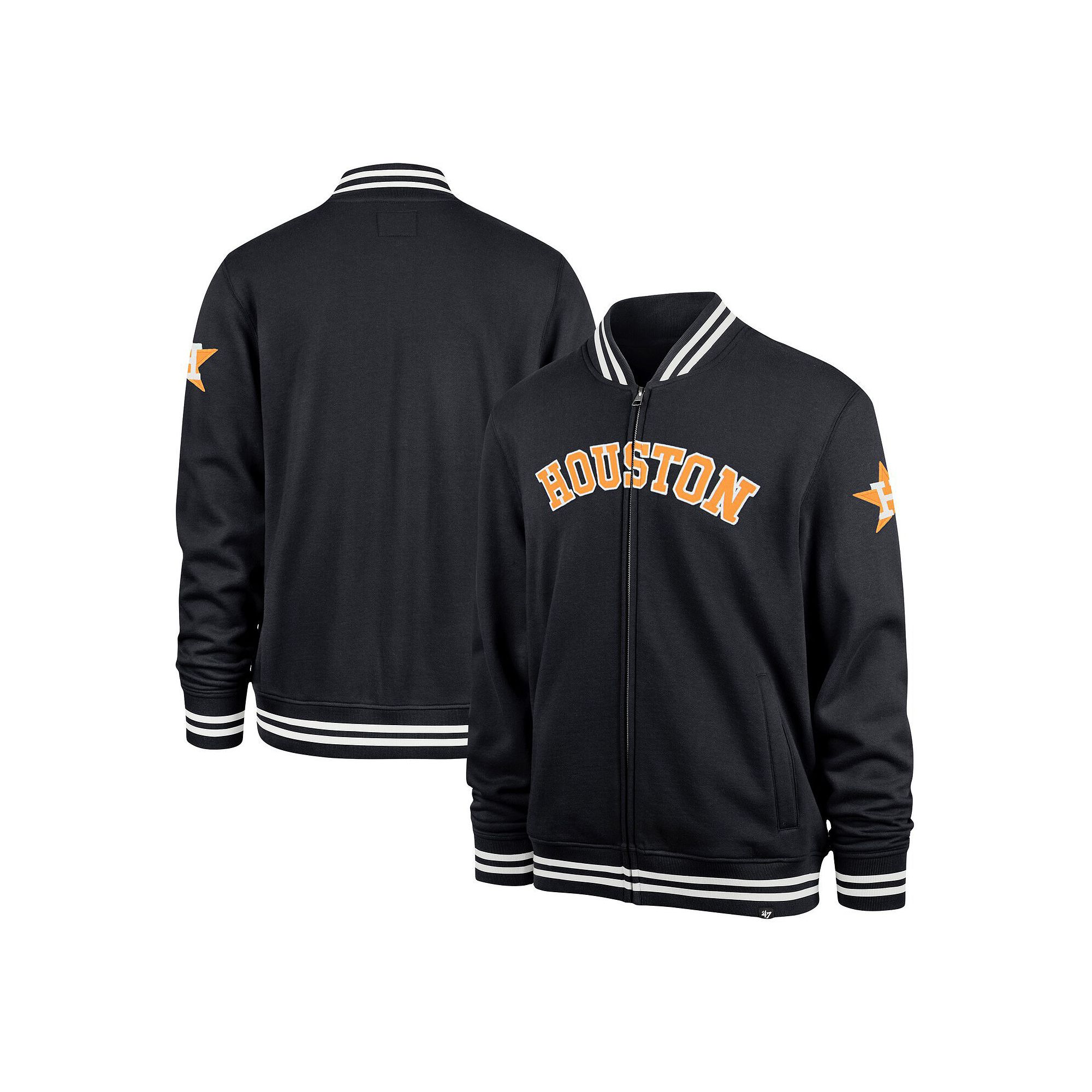 Mens 47 Navy Houston Astros Wax Pack Pro Camden Full-Zip Track Jacket, Si