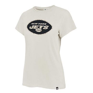 Women's '47 Cream New York Jets Panthera Frankie T-Shirt