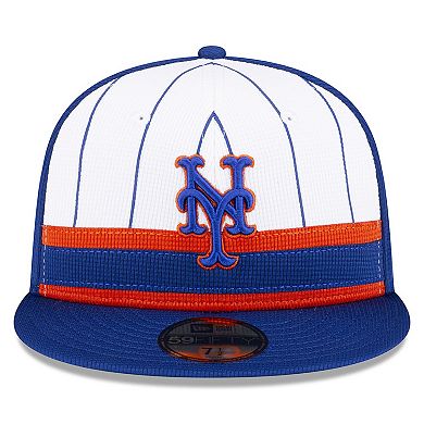 Youth New Era  White New York Mets 2024 Batting Practice 59FIFTY Fitted Hat