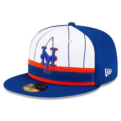 Youth New Era  White New York Mets 2024 Batting Practice 59FIFTY Fitted Hat