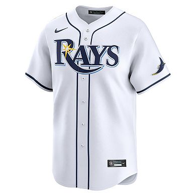 Men's Nike Brandon Lowe White Tampa Bay Rays Home Limited Player Jersey
