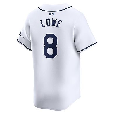 Men's Nike Brandon Lowe White Tampa Bay Rays Home Limited Player Jersey