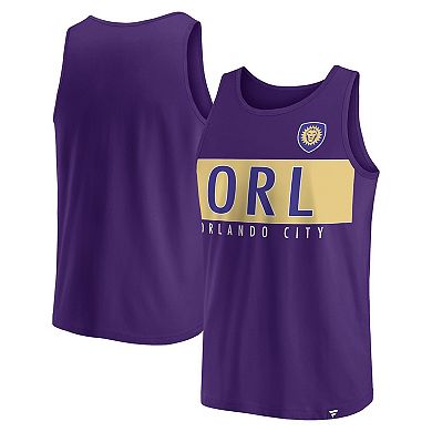 Men's Fanatics Branded Purple Orlando City SC Run Angle Tank Top