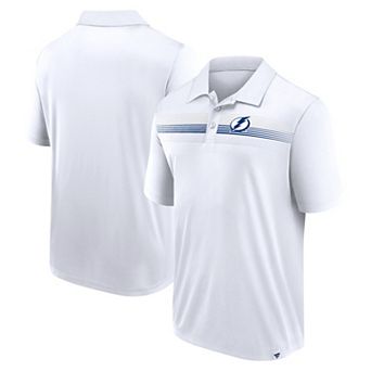 Men's Fanatics Branded White Tampa Bay Lightning Victory For Us Interlock Polo