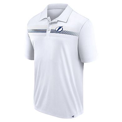 Men's Fanatics Branded White Tampa Bay Lightning Victory For Us Interlock Polo