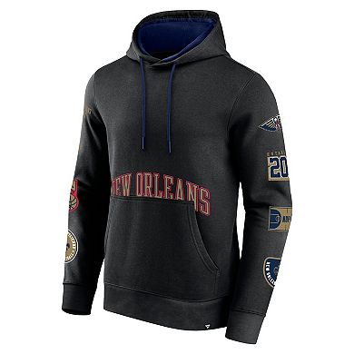 Men's Fanatics Branded Black New Orleans Pelicans Home Court Pullover Hoodie