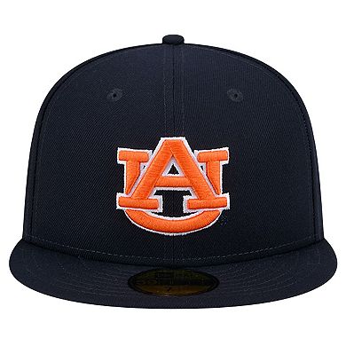 Men's New Era Navy Auburn Tigers Throwback 59FIFTY Fitted Hat