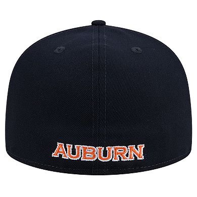 Men's New Era Navy Auburn Tigers Throwback 59FIFTY Fitted Hat