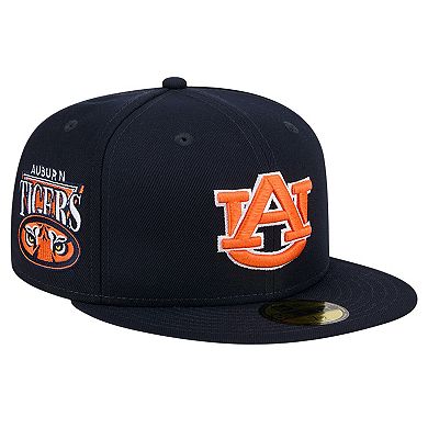 Men's New Era Navy Auburn Tigers Throwback 59FIFTY Fitted Hat