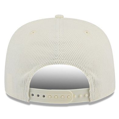 Men's New Era White Mississippi State Bulldogs Throwback Golfer Corduroy Snapback Hat