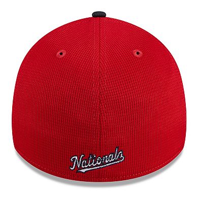 Men's New Era Red Washington Nationals 2024 Batting Practice 39THIRTY Flex Hat