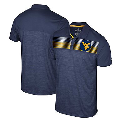 Men's Colosseum Navy West Virginia Mountaineers Big & Tall Langmore Polo