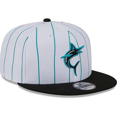 Men's New Era White Miami Marlins 2024 Batting Practice 9FIFTY Snapback Hat