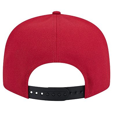 Men's New Era White/Black Miami Heat Throwback Gradient Tech Font 9FIFTY Snapback Hat