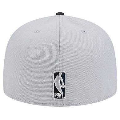 Men's New Era Gray New Orleans Pelicans Active Color Camo Visor 59FIFTY Fitted Hat