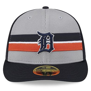 Men's New Era  Gray Detroit Tigers 2024 Batting Practice Low Profile 59FIFTY Fitted Hat
