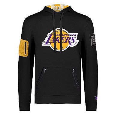 Unisex FISLL x Black History Collection  Black Los Angeles Lakers Pullover Hoodie