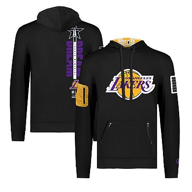 Unisex FISLL x Black History Collection  Black Los Angeles Lakers Pullover Hoodie