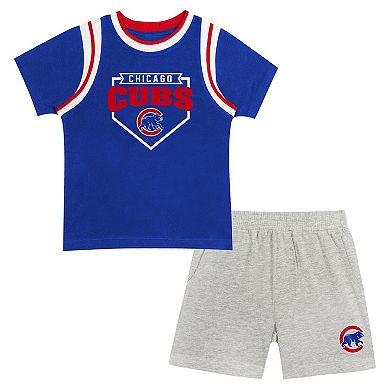 Preschool Fanatics Branded Chicago Cubs Loaded Base T-Shirt & Shorts Set